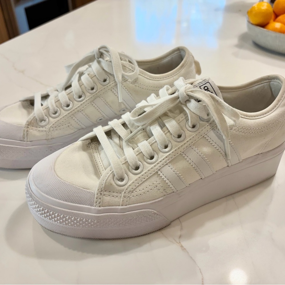 Adidas Women's Nizza Cream Platform Sneakers